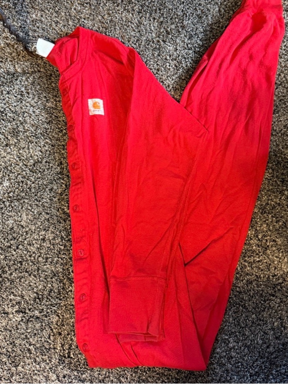 Carhartt Bright Red Button-Up long John’s one piece